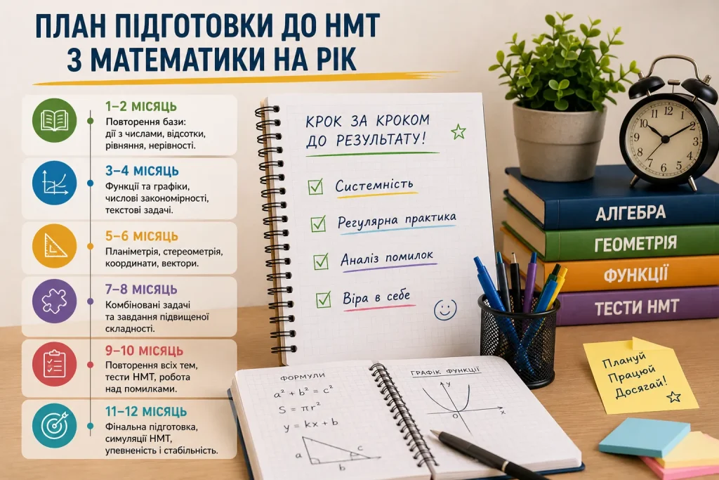 план підготовки до математики на НМТ 2027
