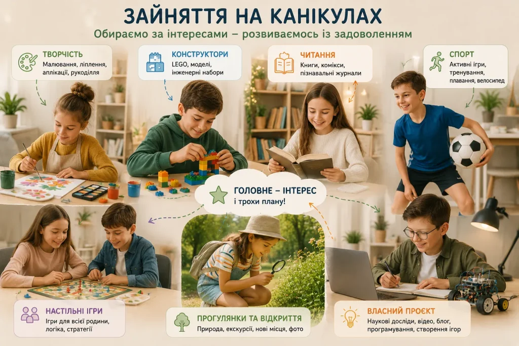 Ідеї для цікавих канікул