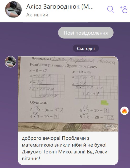 Відгук від Олена про викладача Тетяна Юріївна, курс математики